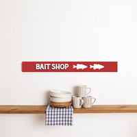 Bait Shop Bass Barnwood Sign