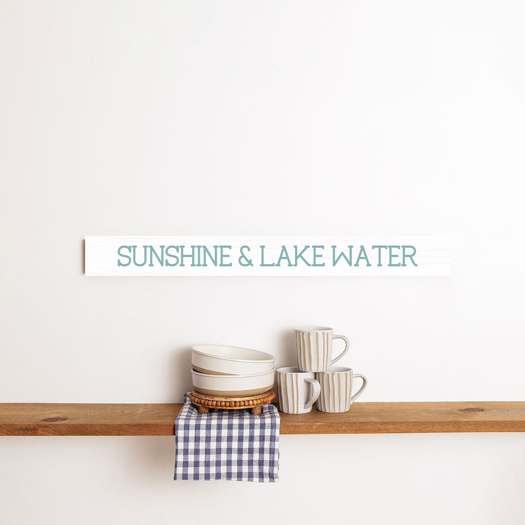 Sunshine & Lake Water Barn Wood Sign