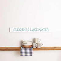 Sunshine & Lake Water Barn Wood Sign