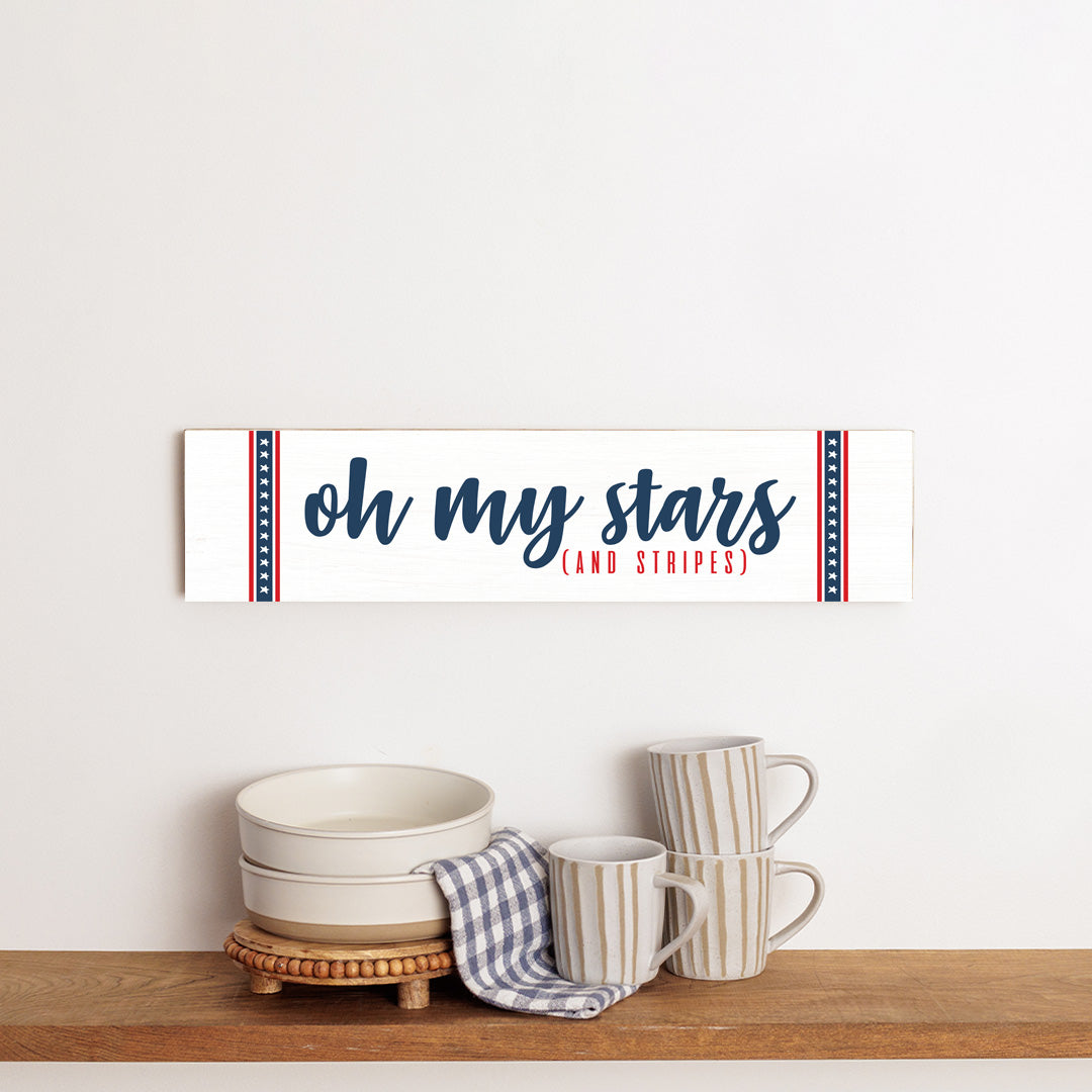 Oh My Stars & Stripes Barn Wood Sign