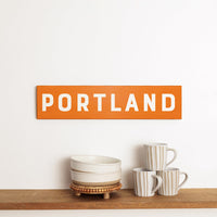 Bold Orange Personalized Barn Wood Sign