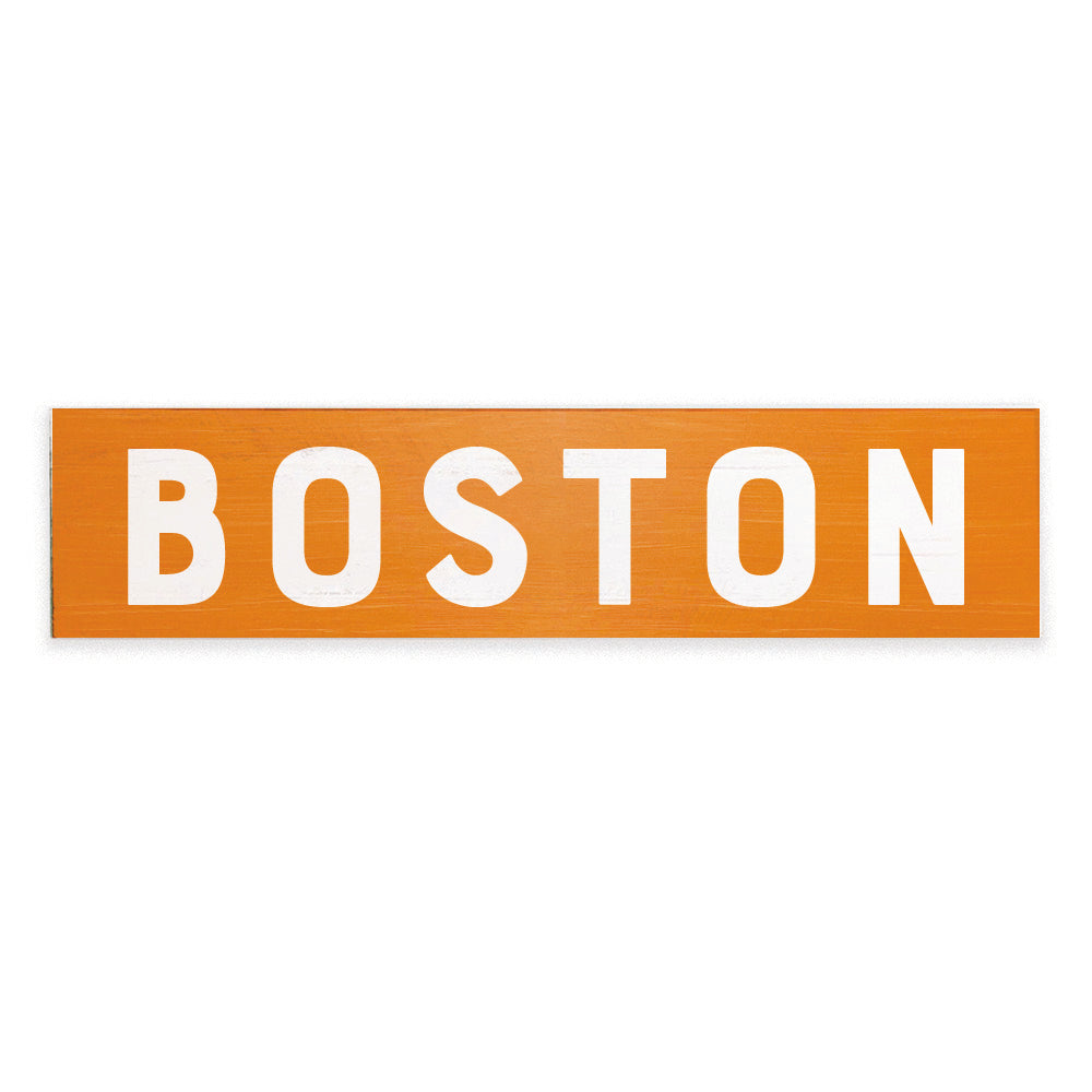 Bold Orange Personalized Barn Wood Sign