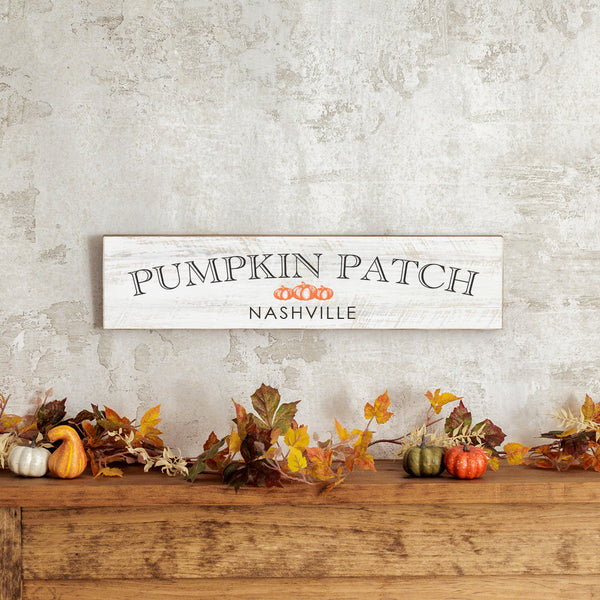 Pumpkin Patch Personalized Barn Wood Sign