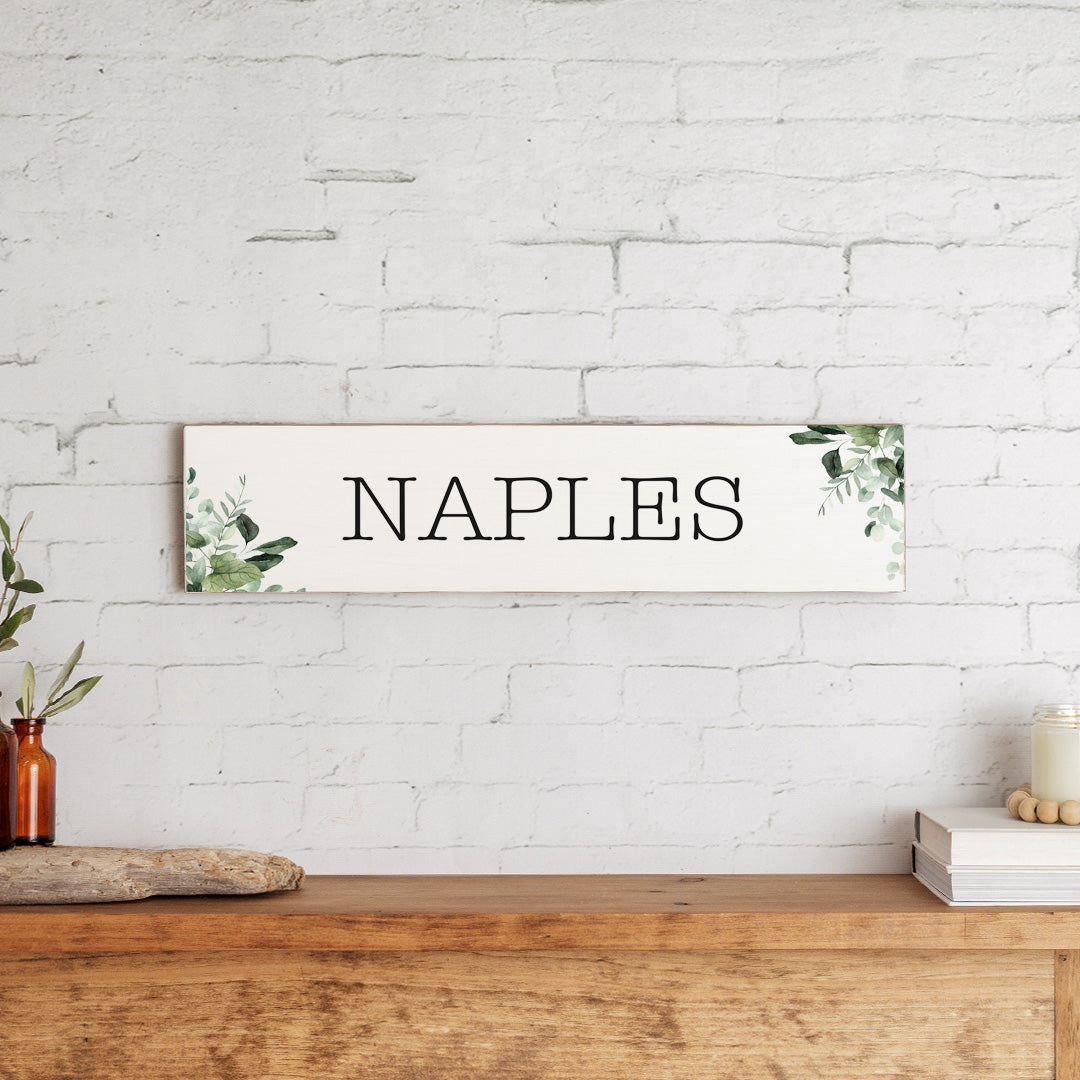 Greenery Personalized Barnwood Sign