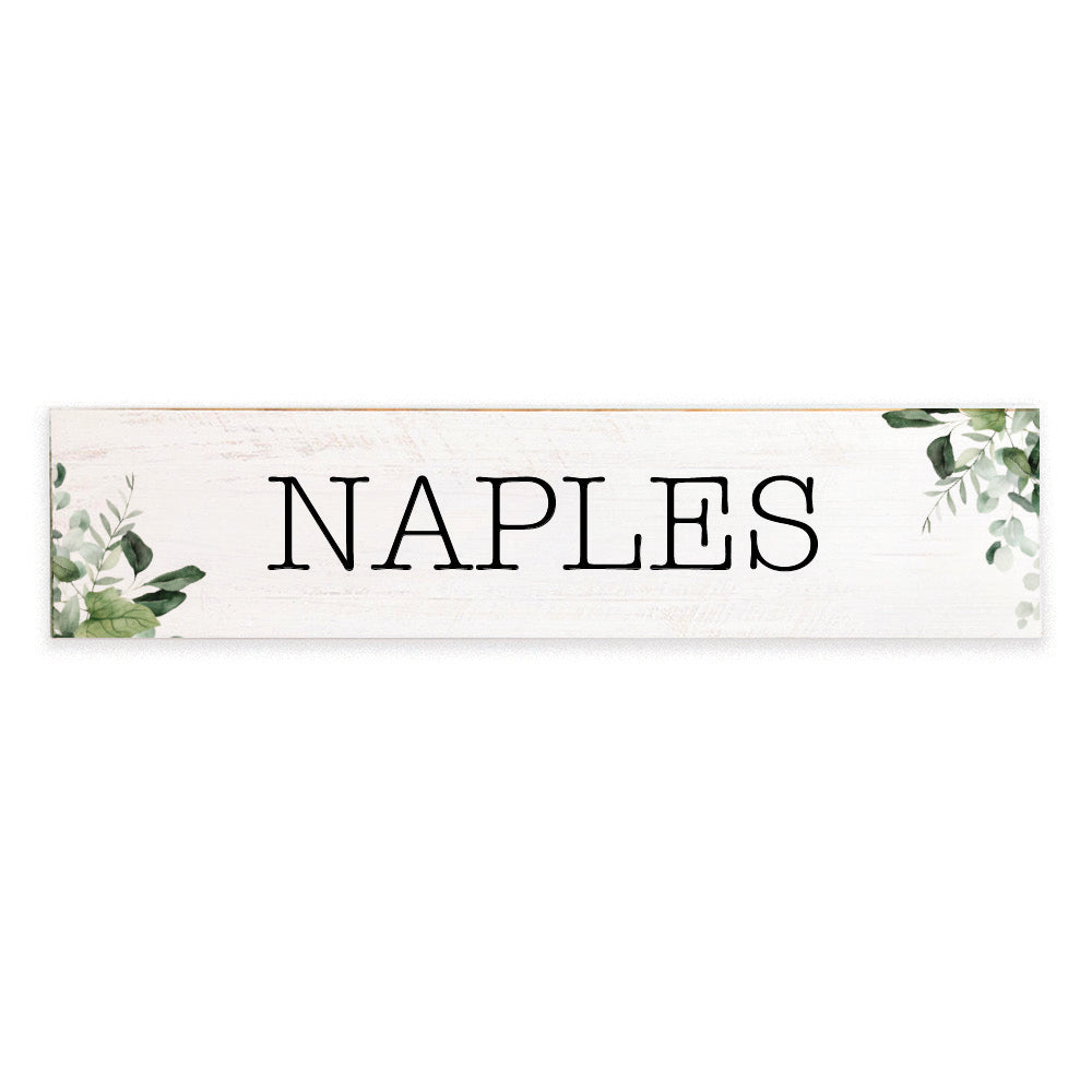 Greenery Personalized Barnwood Sign