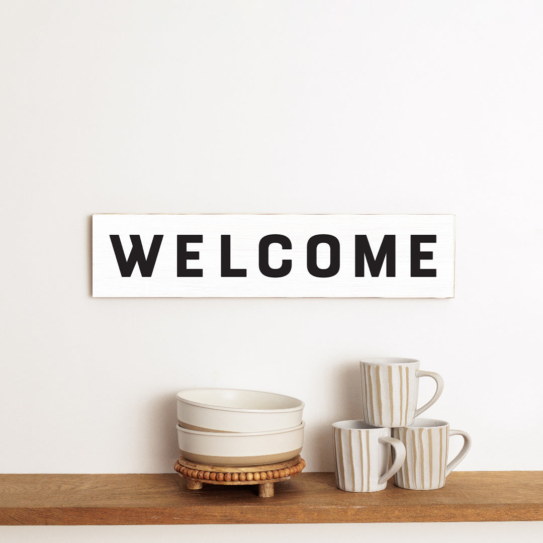 Classic White with Black Personalized Barnwood Sign