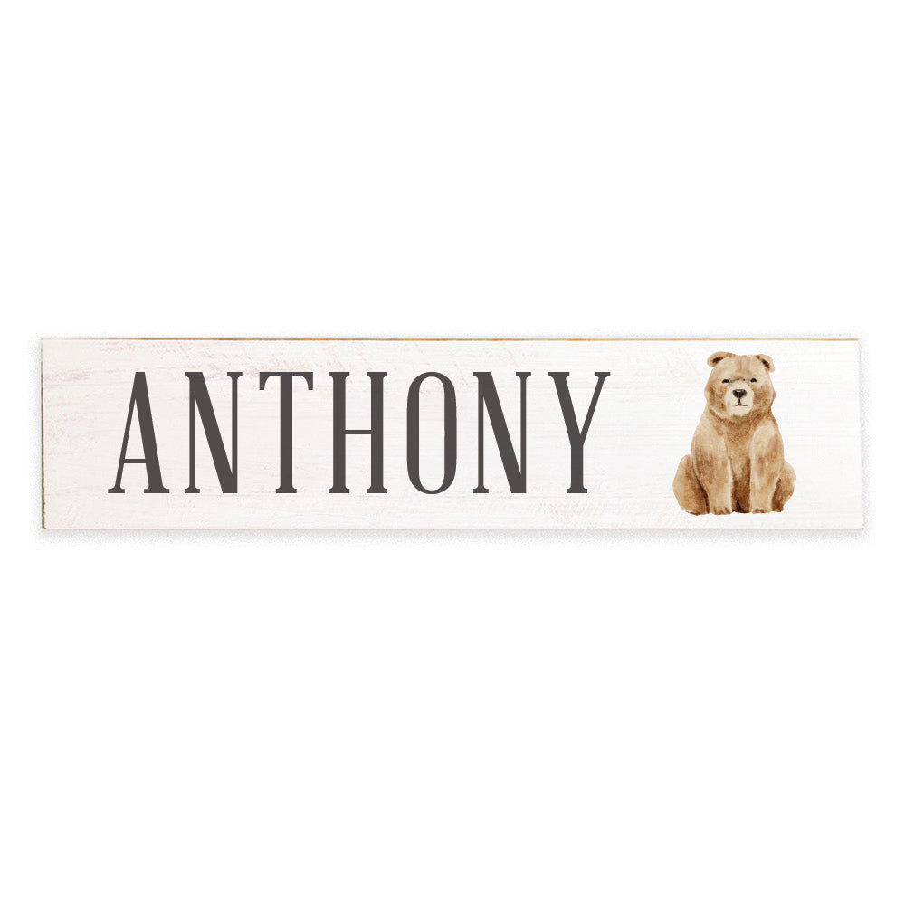 Bear Personalized Barn Wood Sign