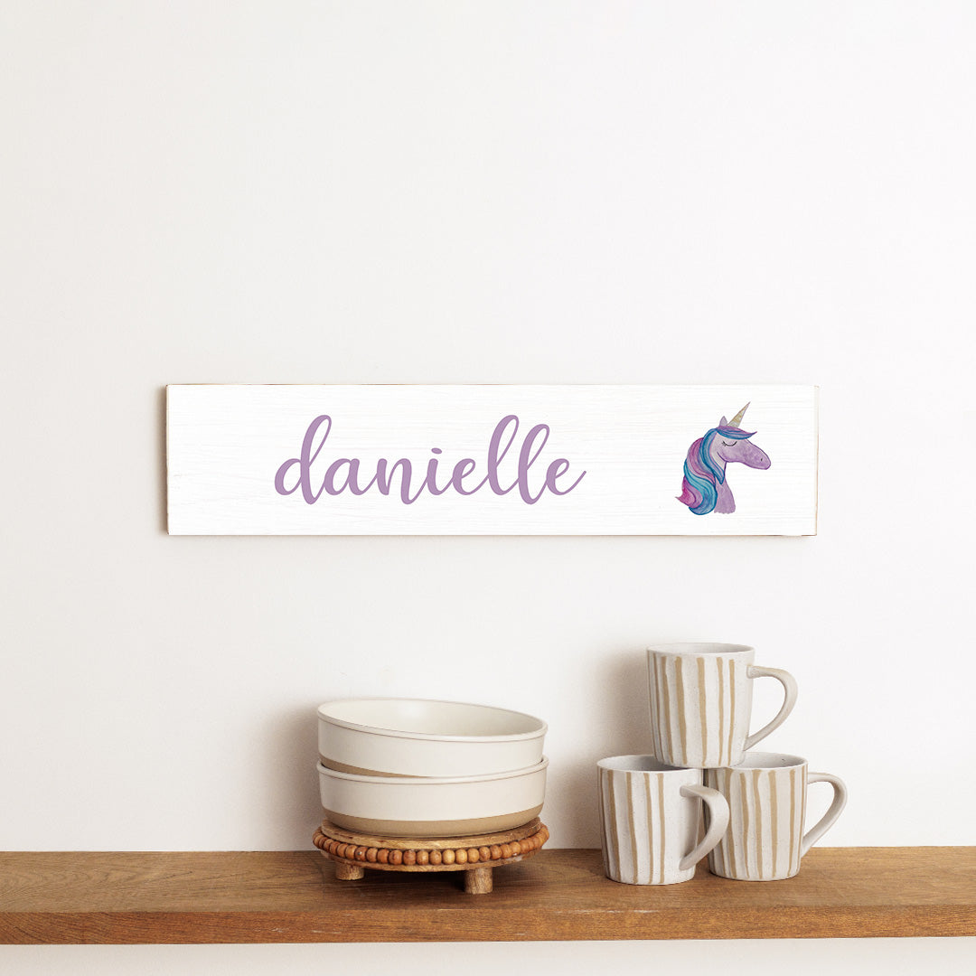 Unicorn Personalized Barn Wood Sign