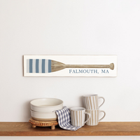 Personalized Striped Oar Barn Wood Sign