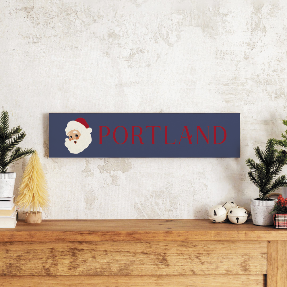 Personalized Old Saint Nick Barnwood Sign