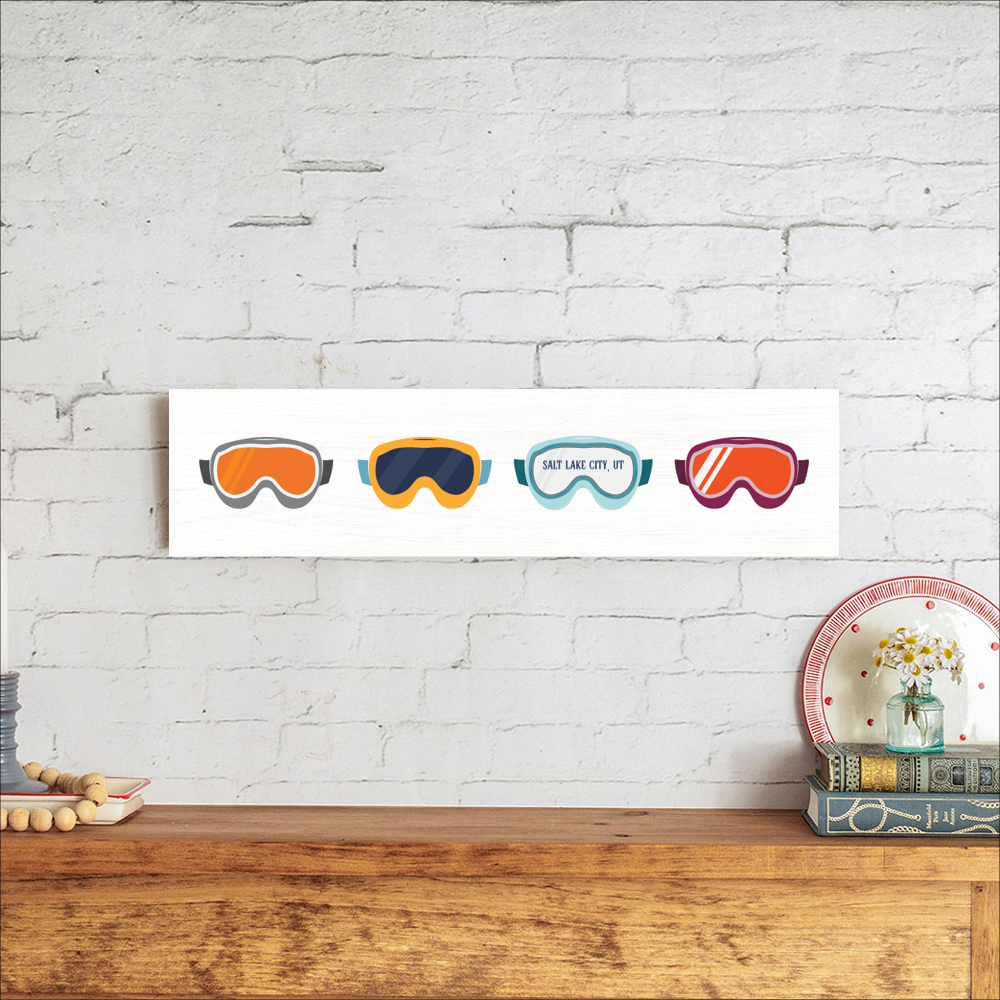 Ski Goggle Vibes Personalized Barnwood Sign