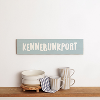 Light Blue and White Personalized Barn Wood Sign