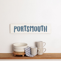 White and Coastal Navy Personalized Barn Wood Sign