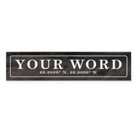 Antique White and Green Coordinates Bordered Personalized Barn Wood Sign