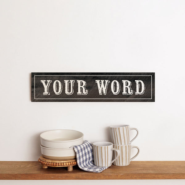 Vintage Black Bordered Personalized Barn Wood Sign