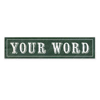 Vintage Green Bordered Personalized Barn Wood Sign