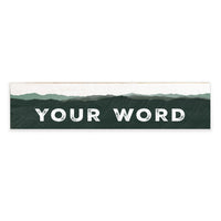 Mountains Green Personalized Barn Wood Sign