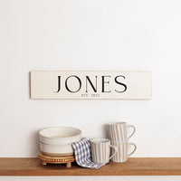 Name EST Personalized Barn Wood Sign
