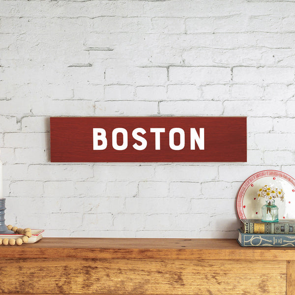 Classic Red Personalized Barn Wood Sign
