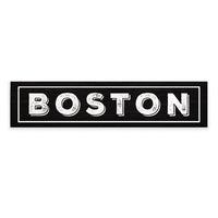 Boston Black and White Barnwood Sign