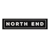North End Black and White Barnwood Sign