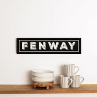 Fenway Black and White Barnwood Sign