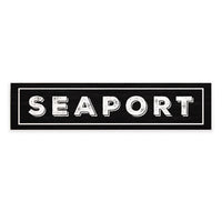 Seaport Black and White Barnwood Sign