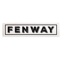 Fenway White and Black Barnwood Sign