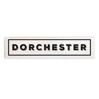 Dorchester White and Black Barnwood Sign