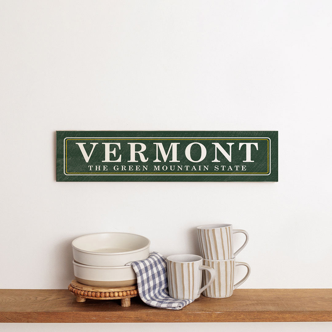 Vermont Green Mountain State Barnwood Sign