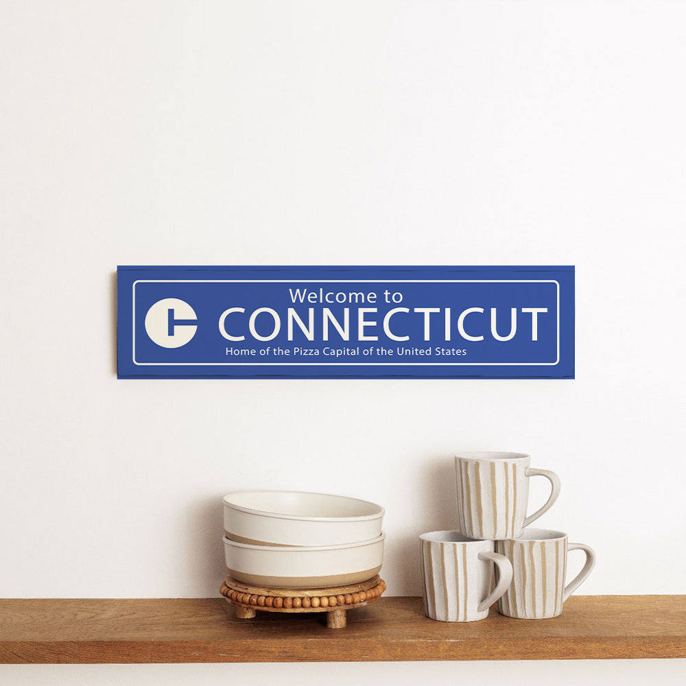 Welcome To Connecticut Barnwood Sign