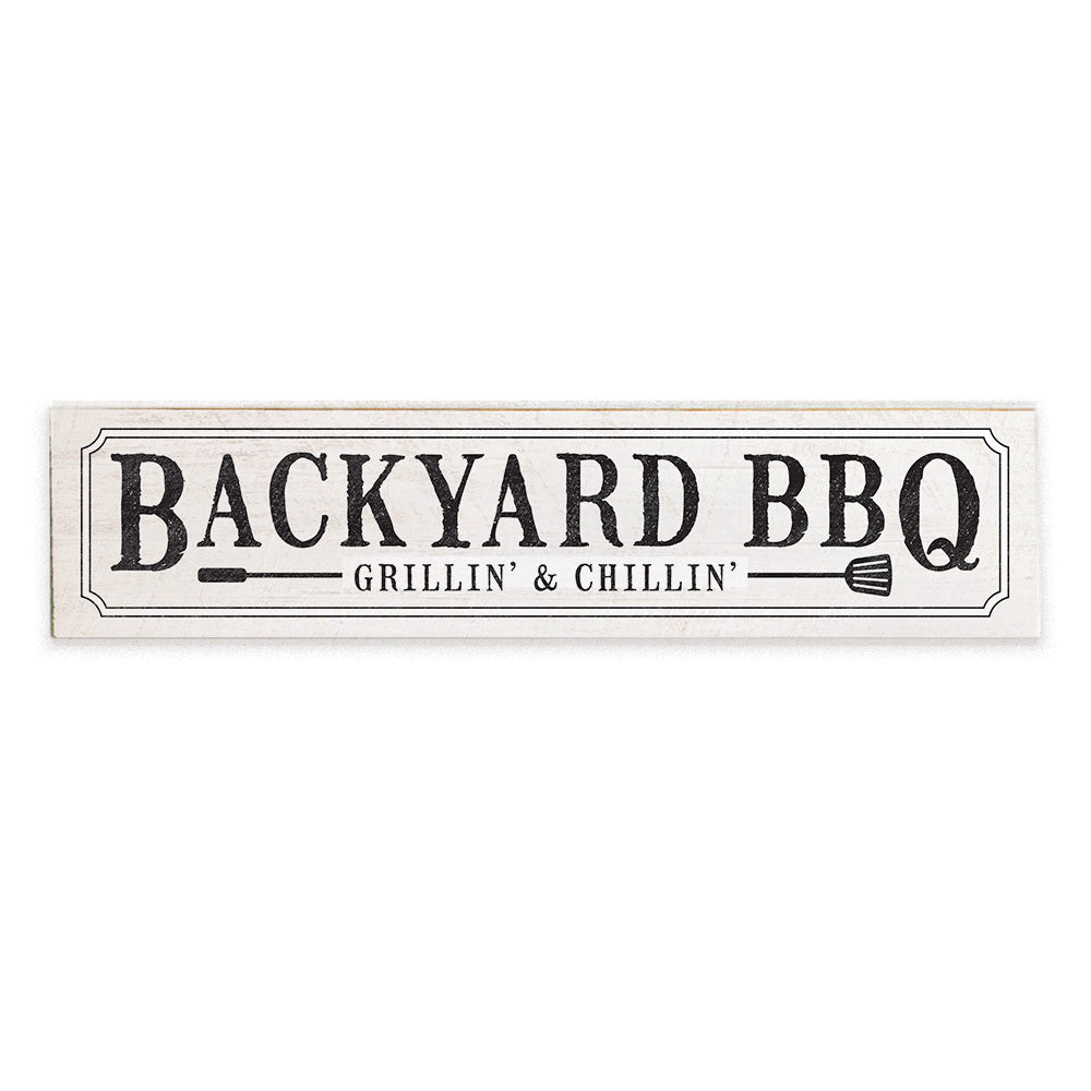 Backyard BBQ Barn Wood Sign