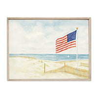 American Flag Beach Wall Art