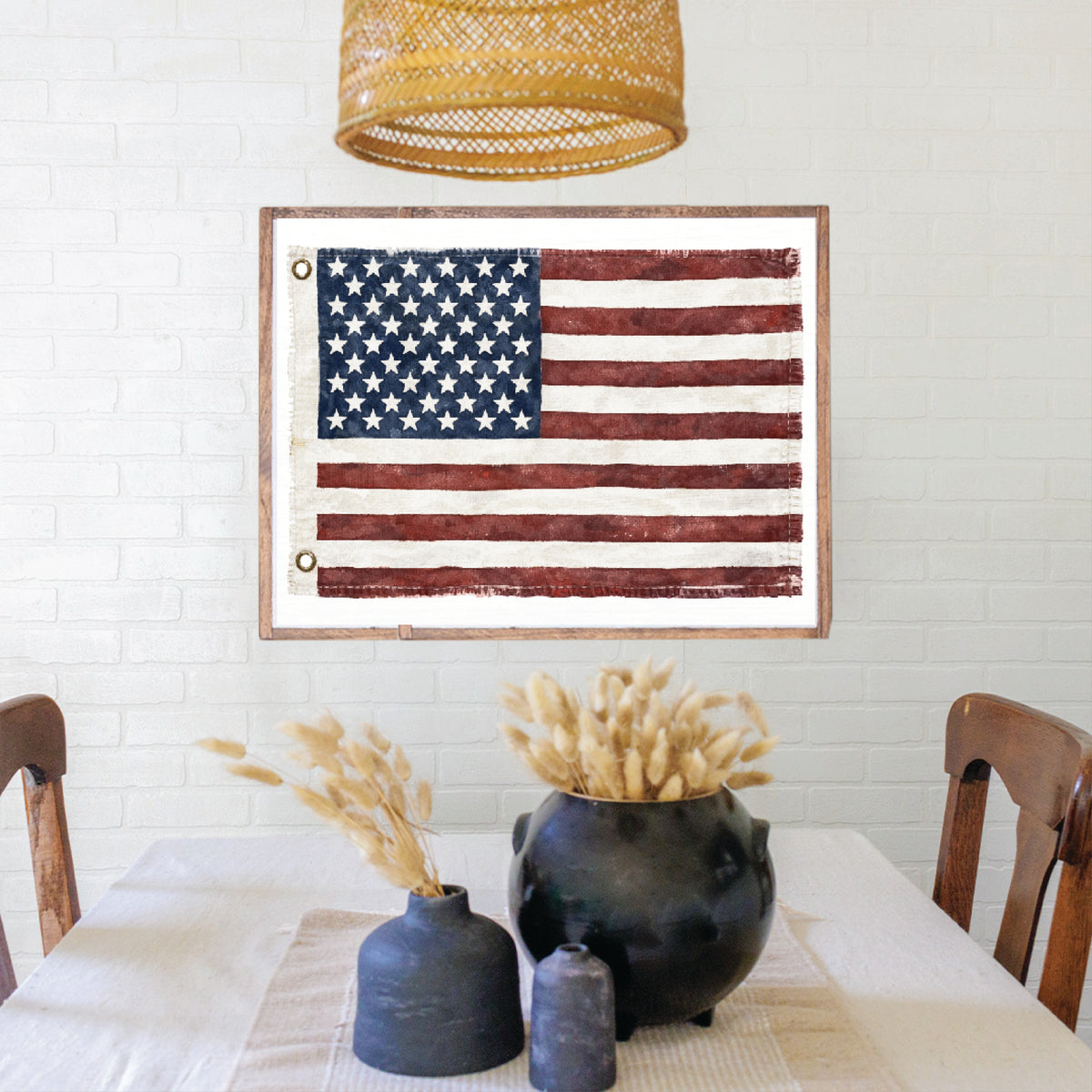 American Vintage Flag Wall Art