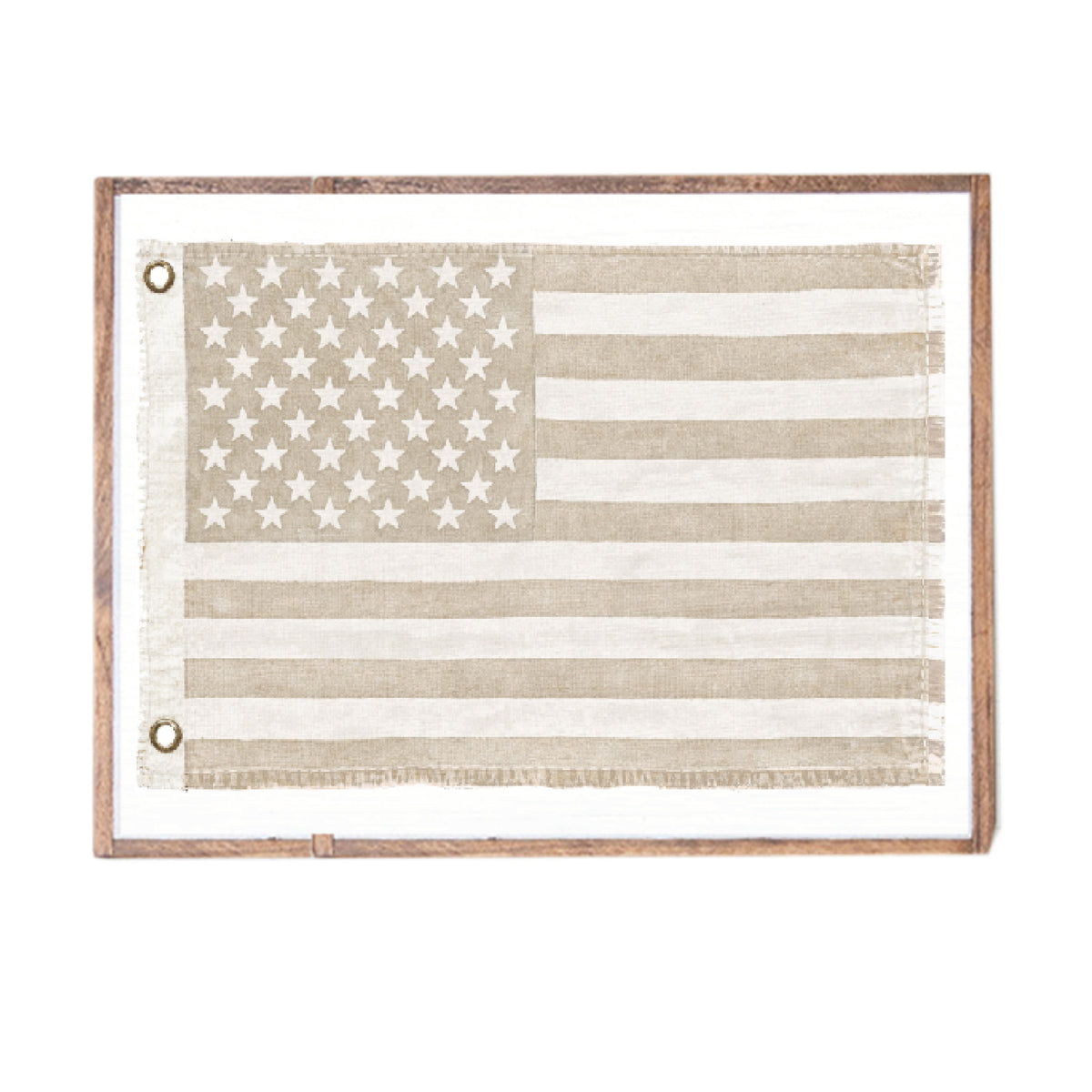 American Vintage Flag Whitewash Wall Art
