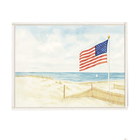 American Flag Beach Wall Art