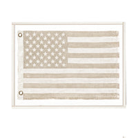 American Vintage Flag Whitewash Wall Art