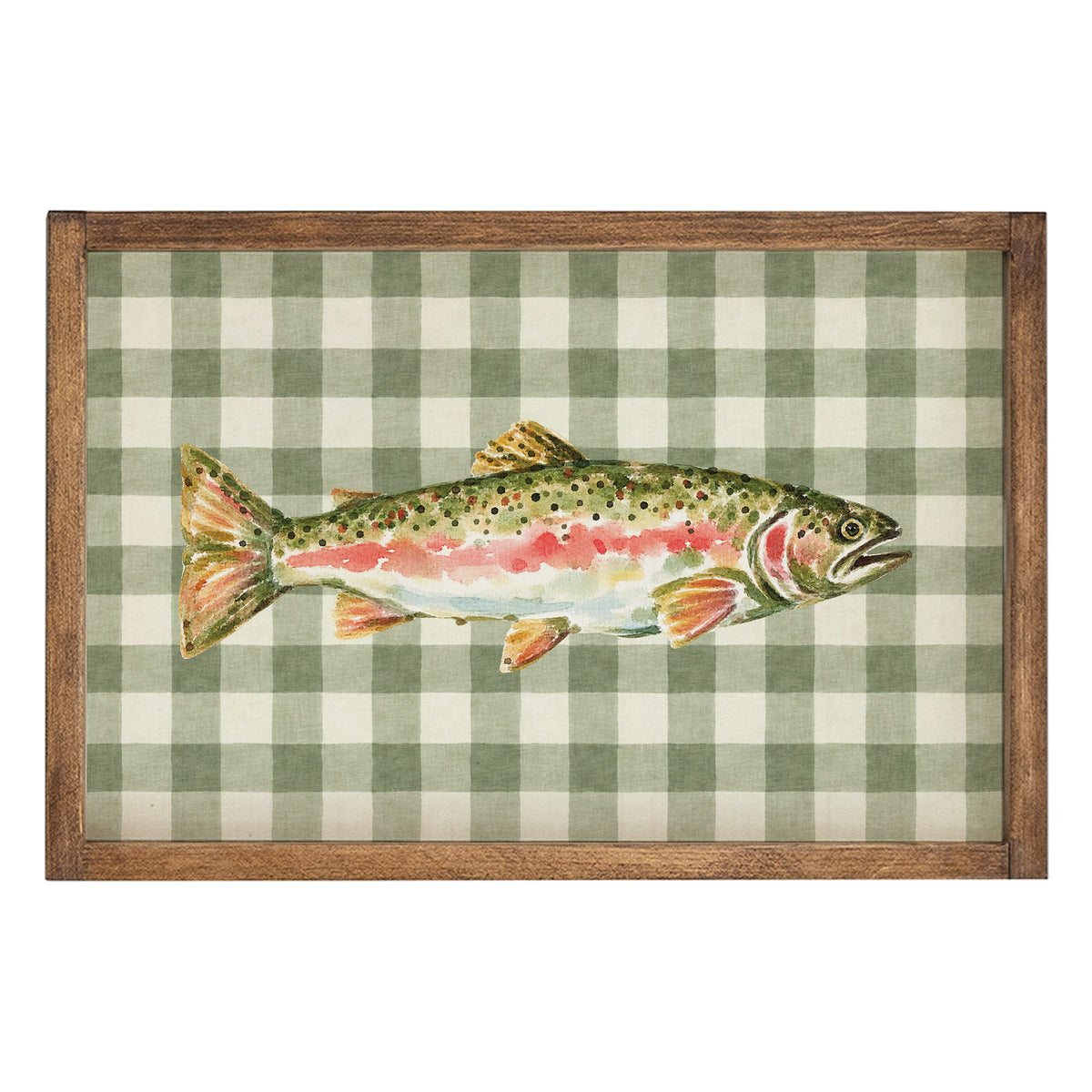 Trout Gingham Wall Art