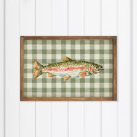 Trout Gingham Wall Art