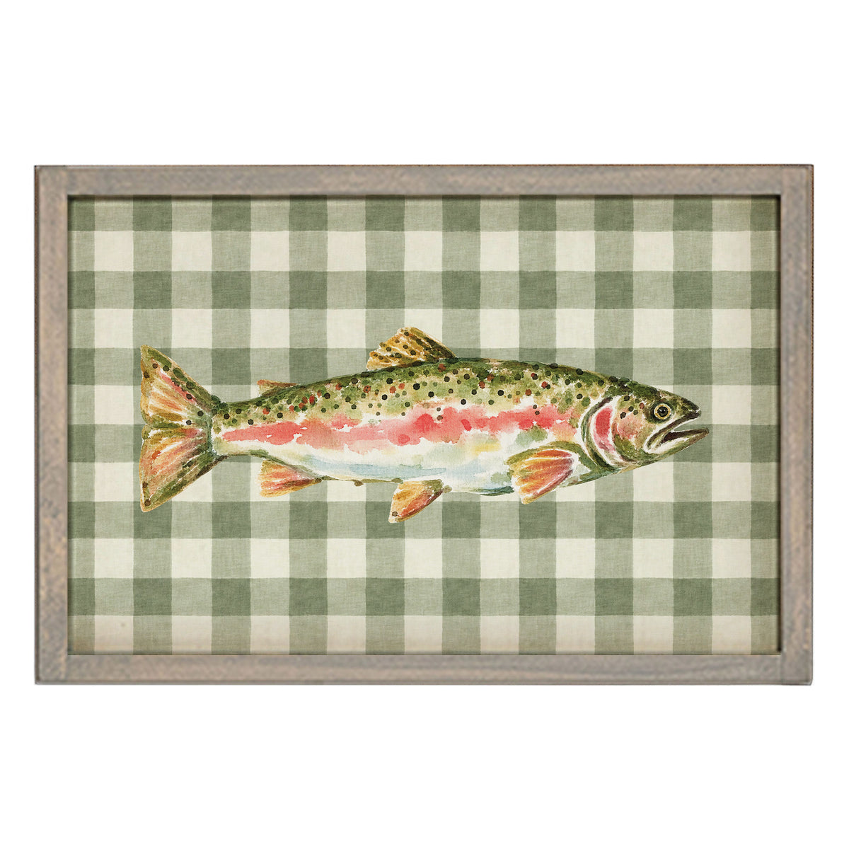 Trout Gingham Wall Art