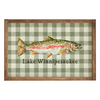 Trout Gingham Personalized Wall Art