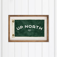 Vintage Flag Trees Personalized Wall Art