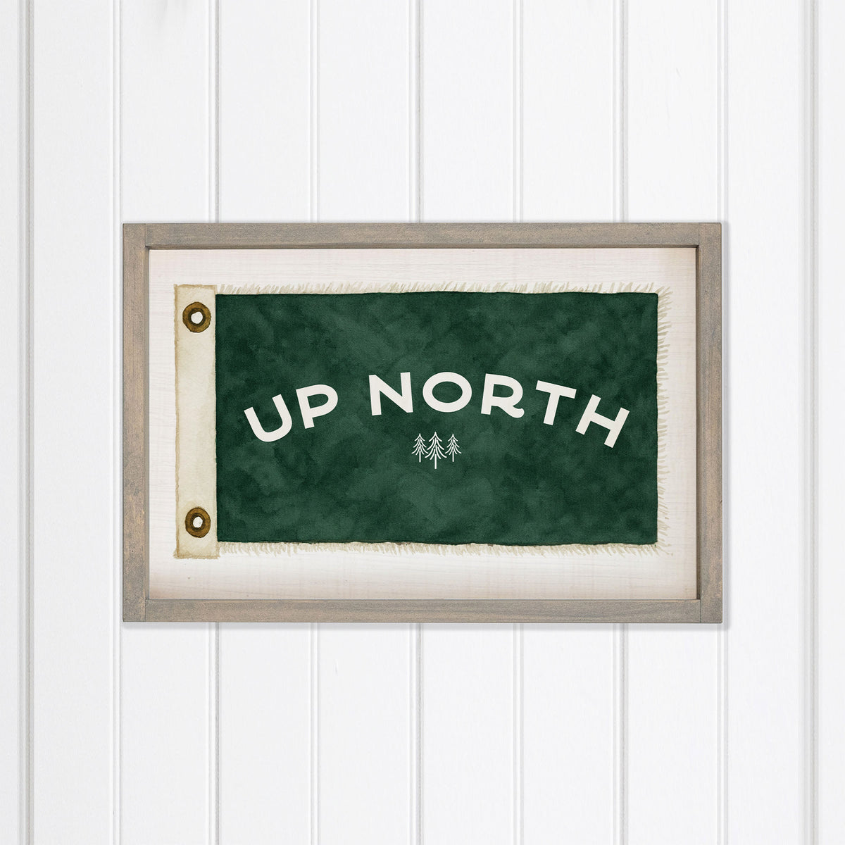 Vintage Flag Trees Personalized Wall Art