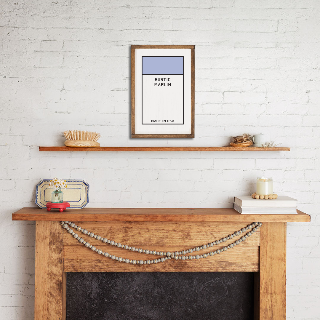 Game Board Tile Blue Personalized Wall Art