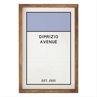 Game Board Tile Blue Personalized Wall Art