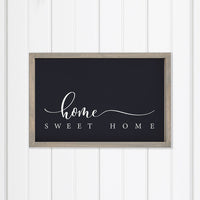 Dark Navy and White Home Sweet Home Wall Art