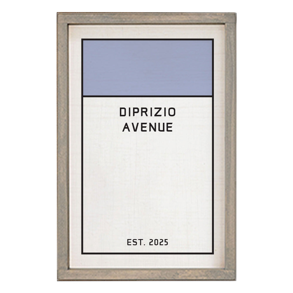 Game Board Tile Blue Personalized Wall Art