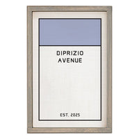 Game Board Tile Blue Personalized Wall Art