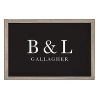 Initials Name Black Personalized Wooden Wall Art