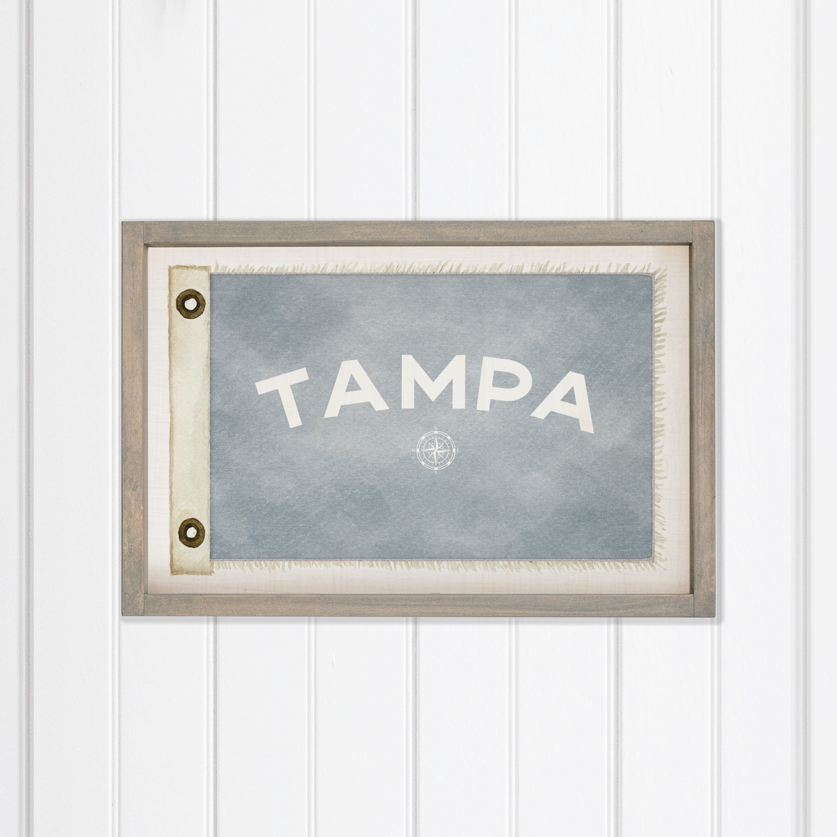 Compass Vintage Flag Personalized Rectangle Wall Art